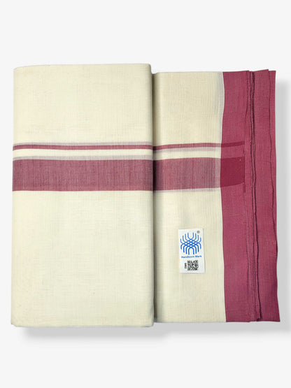 Kerala Balaramapuram Pure Cotton Handloom Mundu/Dhoti