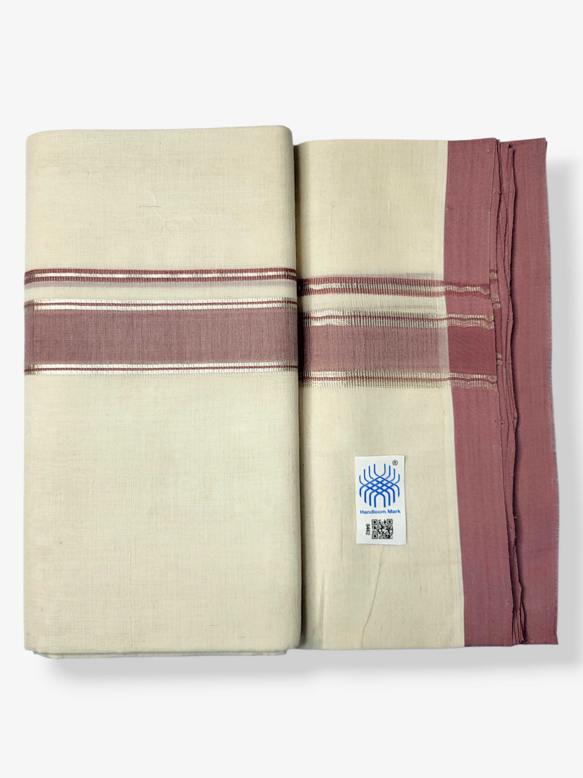 Kerala Balaramapuram Pure Cotton Handloom Mundu/Dhoti