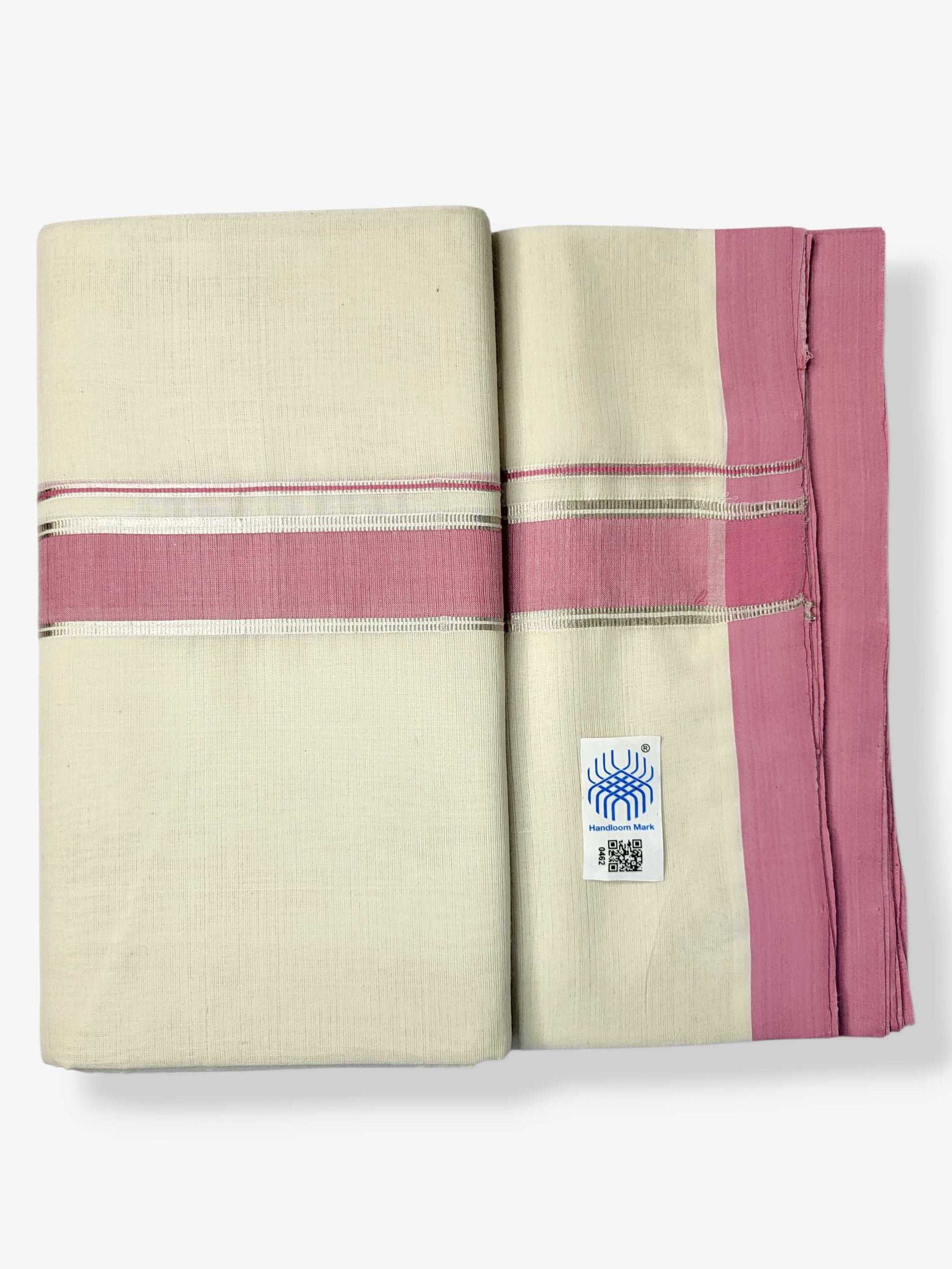 Kerala Balaramapuram Pure Cotton Handloom Mundu/Dhoti