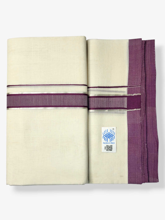 Kerala Balaramapuram Pure Cotton Handloom Mundu/Dhoti