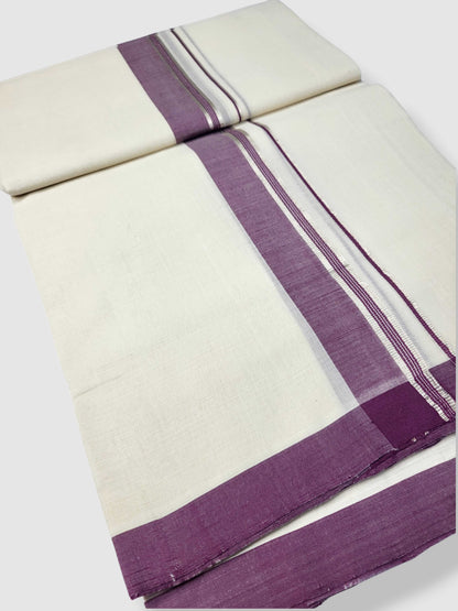 Kerala Balaramapuram Pure Cotton Handloom Mundu/Dhoti