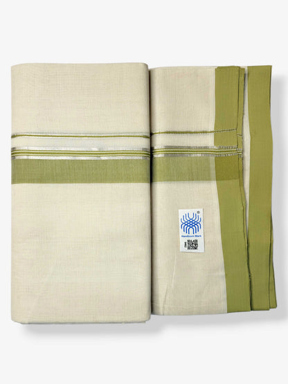 Kerala Balaramapuram Pure Cotton Handloom Mundu/Dhoti