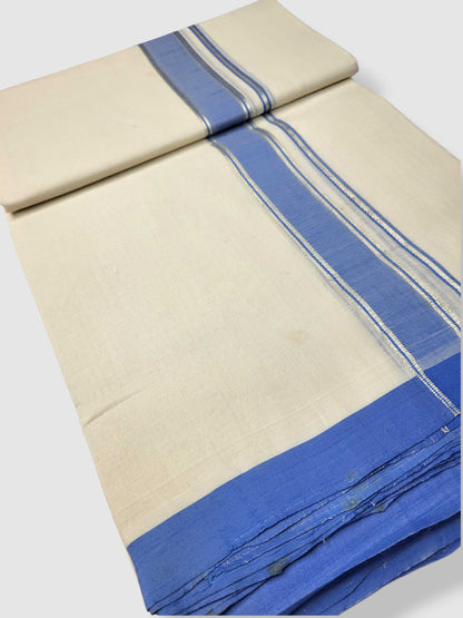 Kerala Balaramapuram Pure Cotton Handloom Mundu/Dhoti