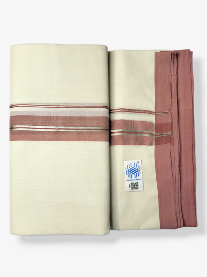 Kerala Balaramapuram Pure Cotton Handloom Mundu/Dhoti