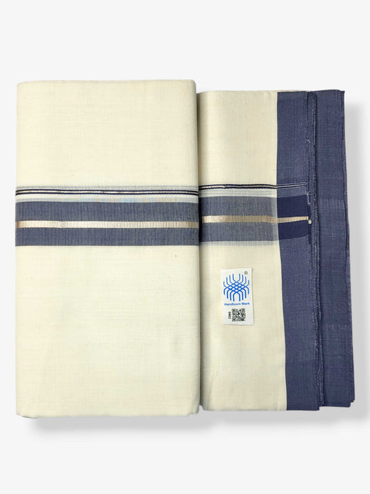 Kerala Balaramapuram Pure Cotton Handloom Mundu/Dhoti