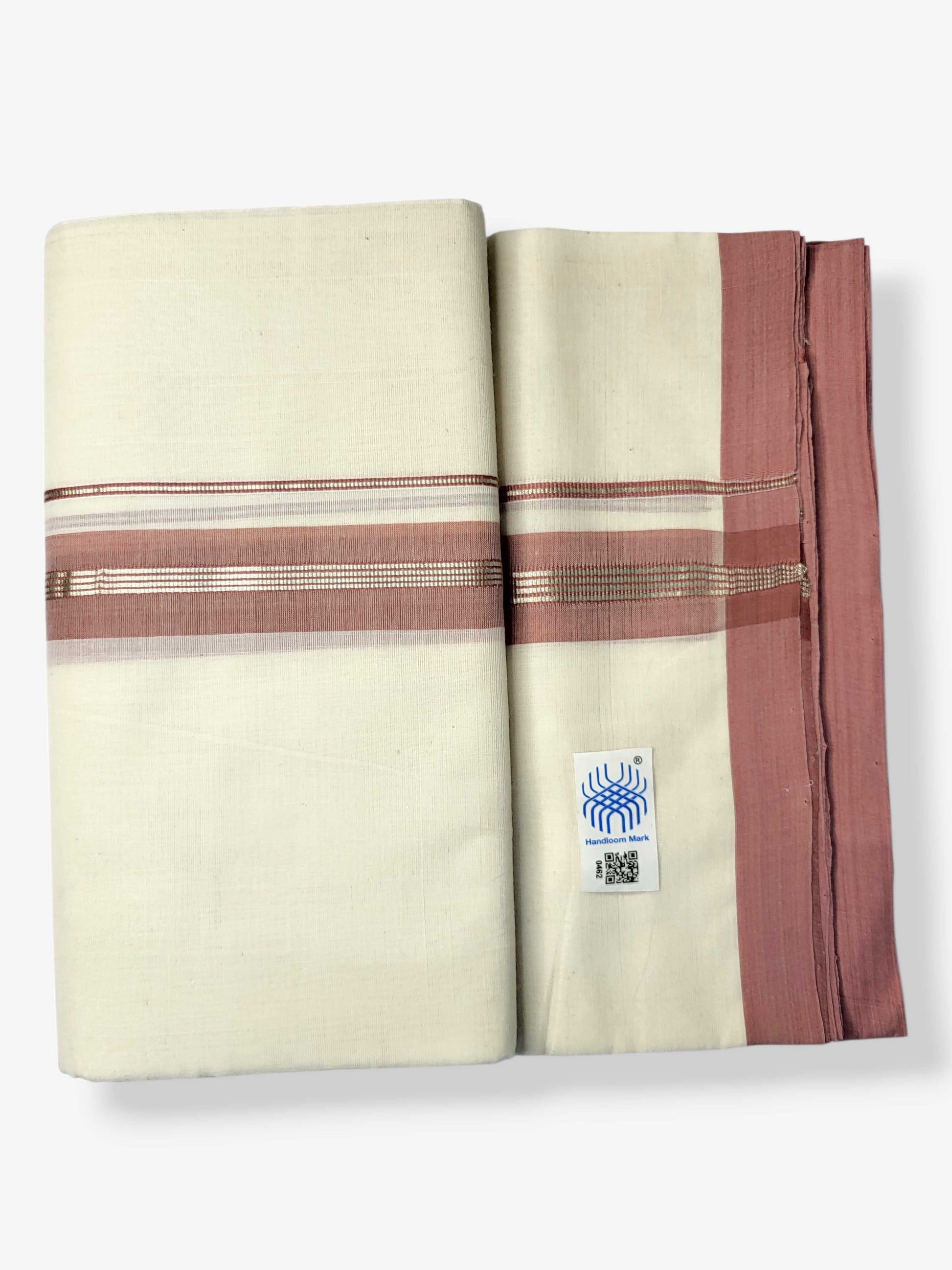 Kerala Balaramapuram Pure Cotton Handloom Mundu/Dhoti