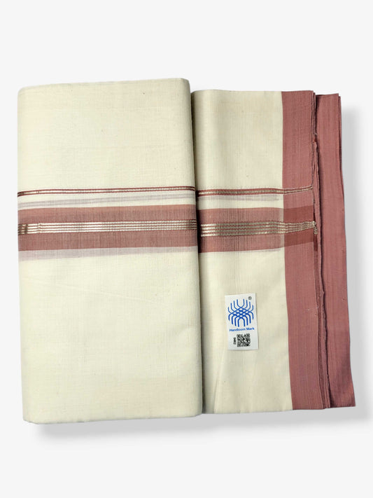 Kerala Balaramapuram Pure Cotton Handloom Mundu/Dhoti