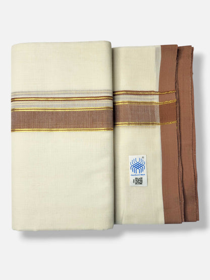 Kerala Balaramapuram Pure Cotton Handloom Mundu/Dhoti