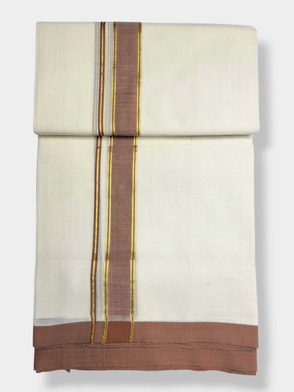Kerala Balaramapuram Pure Cotton Handloom Mundu/Dhoti