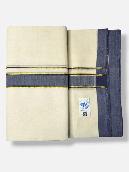 Kerala Balaramapuram Pure Cotton Handloom Mundu/Dhoti