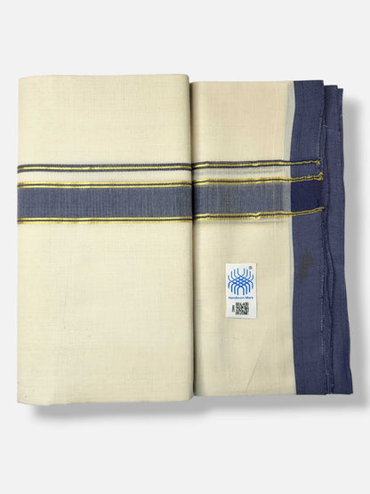 Kerala Balaramapuram Pure Cotton Handloom Mundu/Dhoti