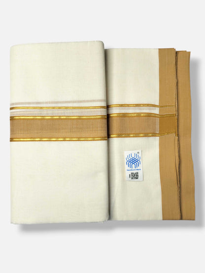 Kerala Balaramapuram Pure Cotton Handloom Mundu/Dhoti