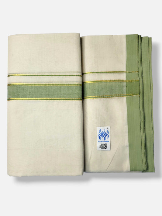 Kerala Balaramapuram Pure Cotton Handloom Mundu/Dhoti