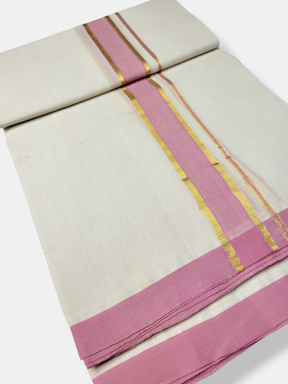 Kerala Balaramapuram Pure Cotton Handloom Mundu/Dhoti
