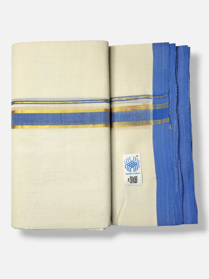 Kerala Balaramapuram Pure Cotton Handloom Mundu/Dhoti