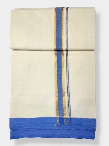 Kerala Balaramapuram Pure Cotton Handloom Mundu/Dhoti