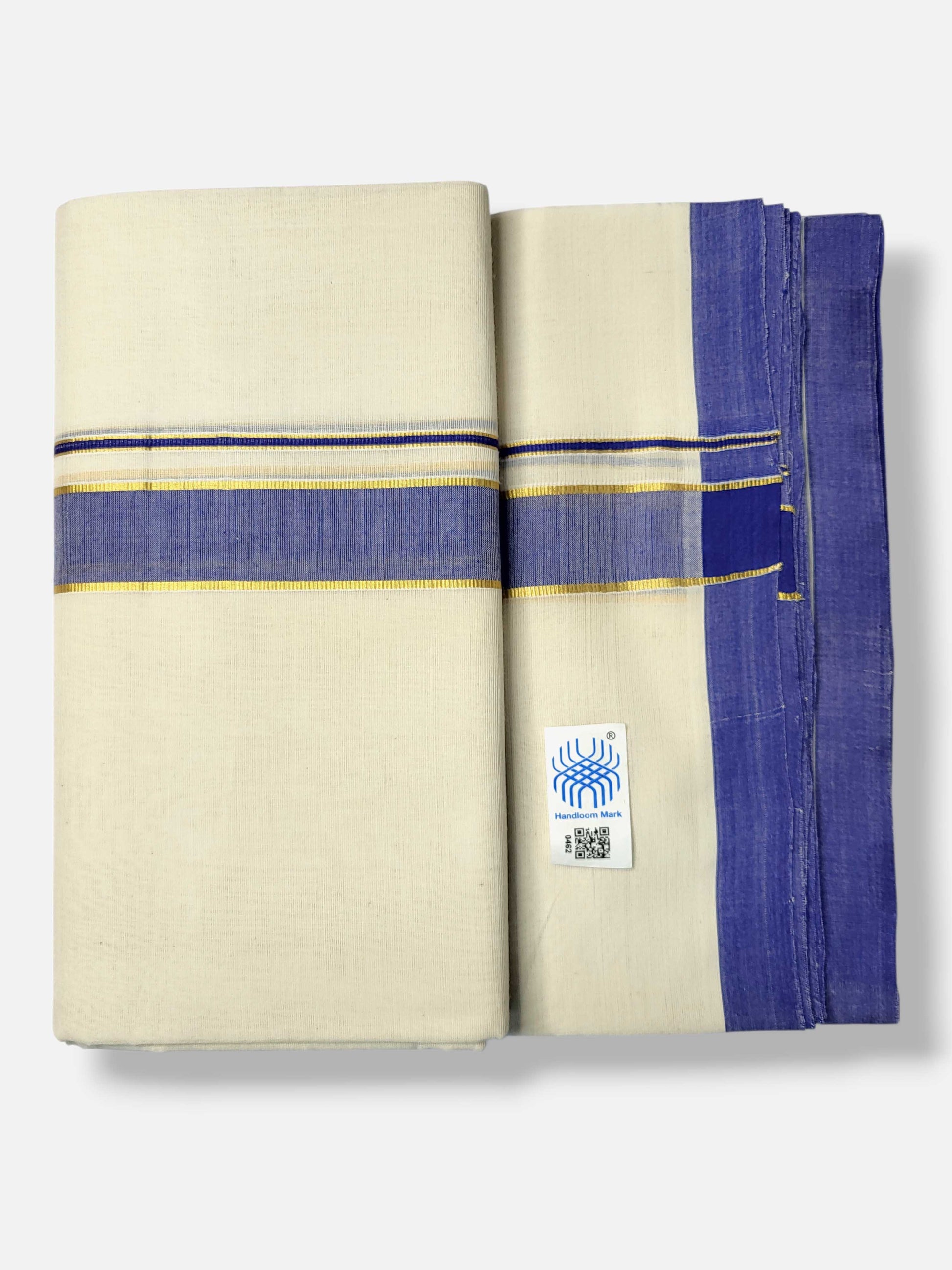 Kerala Balaramapuram Pure Cotton Handloom Mundu/Dhoti