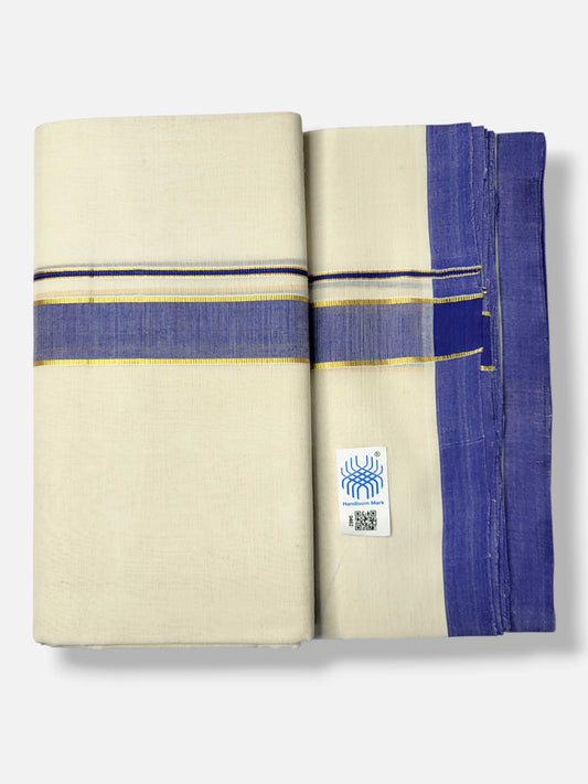 Kerala Balaramapuram Pure Cotton Handloom Mundu/Dhoti