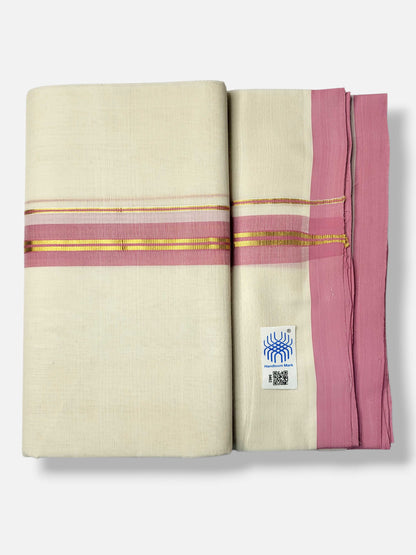 Kerala Balaramapuram Pure Cotton Handloom Mundu/Dhoti