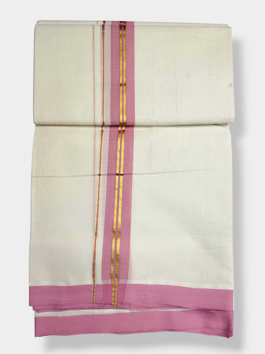 Kerala Balaramapuram Pure Cotton Handloom Mundu/Dhoti