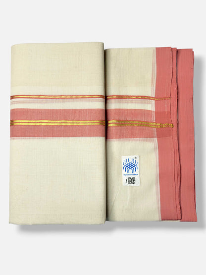 Kerala Balaramapuram Pure Cotton Handloom Mundu/Dhoti