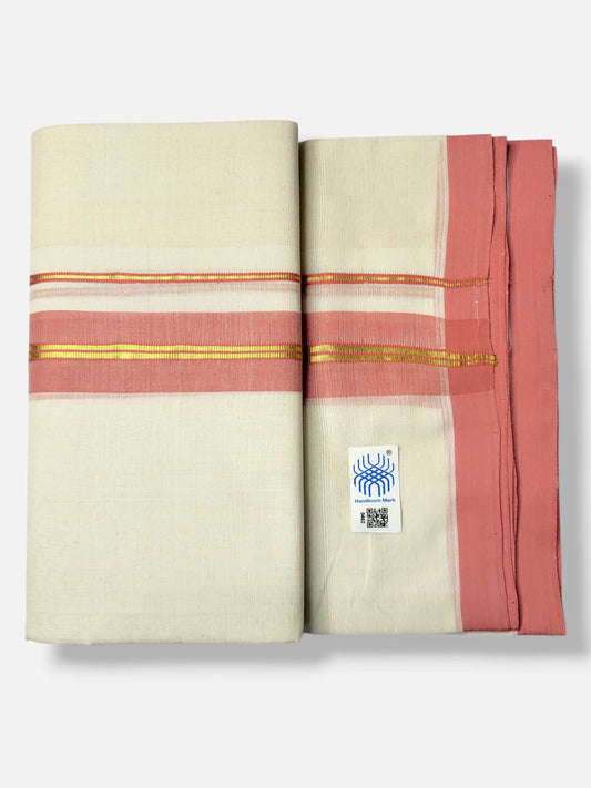 Kerala Balaramapuram Pure Cotton Handloom Mundu/Dhoti
