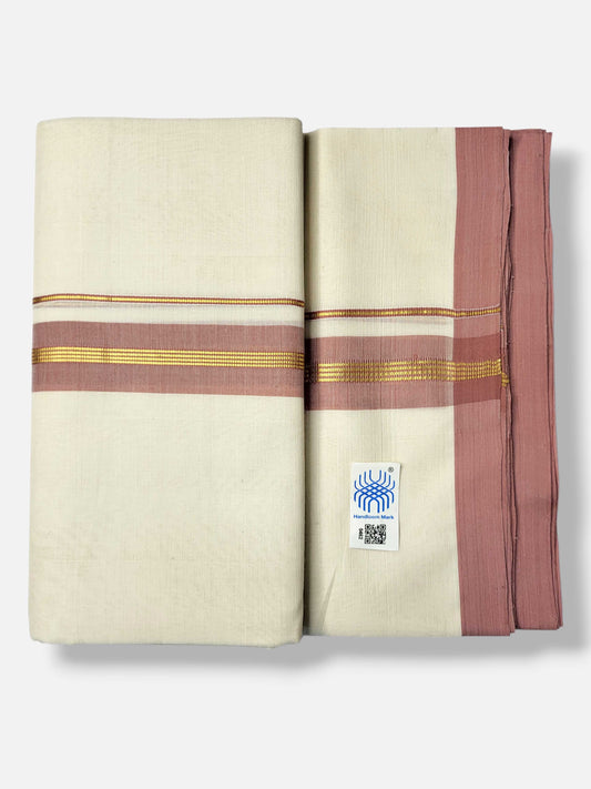 Kerala Balaramapuram Pure Cotton Handloom Mundu/Dhoti