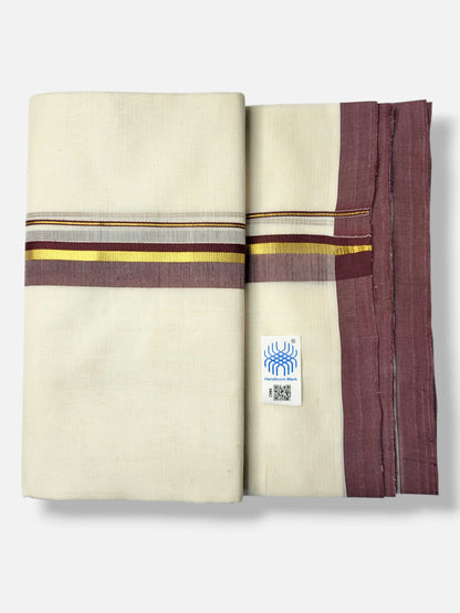 Kerala Balaramapuram Pure Cotton Handloom Mundu/Dhoti
