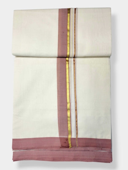 Kerala Balaramapuram Pure Cotton Handloom Mundu/Dhoti