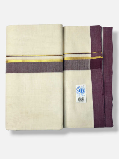 Kerala Balaramapuram Pure Cotton Handloom Mundu/Dhoti