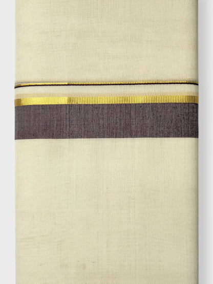 Kerala Balaramapuram Pure Cotton Handloom Mundu/Dhoti