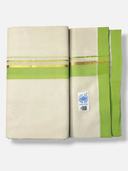 Kerala Balaramapuram Pure Cotton Handloom Mundu/Dhoti