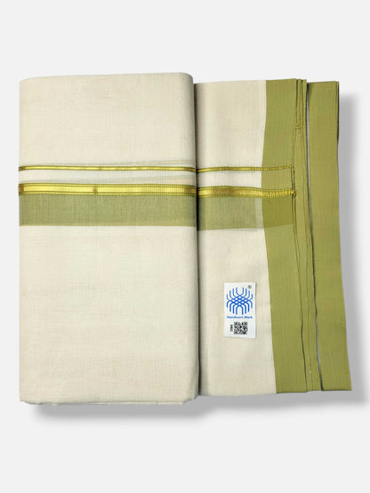 Kerala Balaramapuram Pure Cotton Handloom Mundu/Dhoti