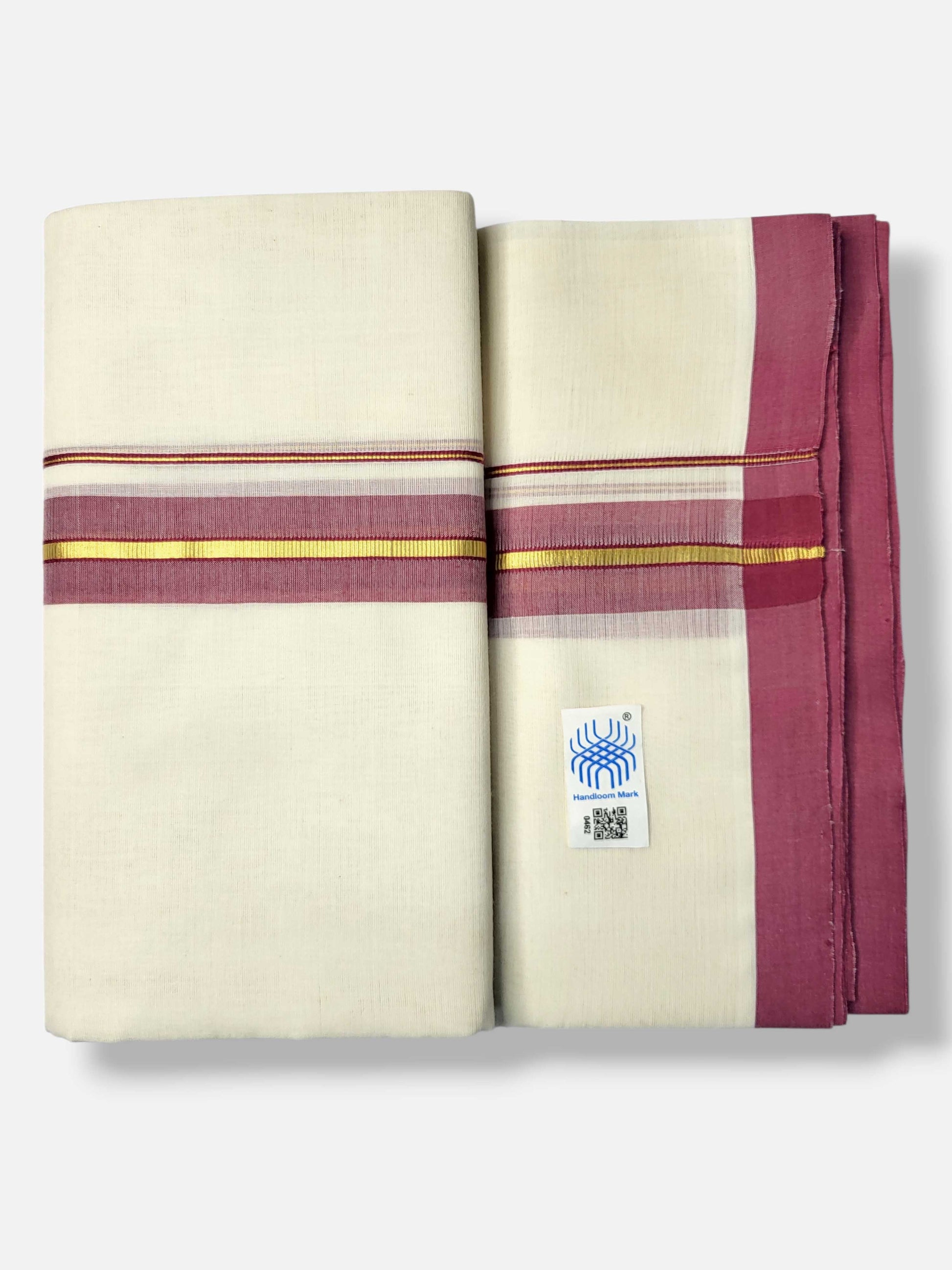 Kerala Balaramapuram Pure Cotton Handloom Mundu/Dhoti