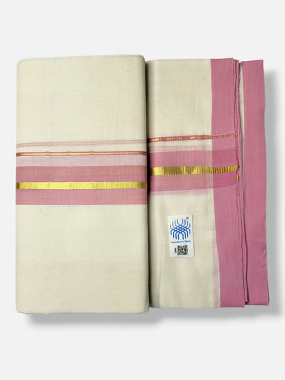 Kerala Balaramapuram Pure Cotton Handloom Mundu/Dhoti