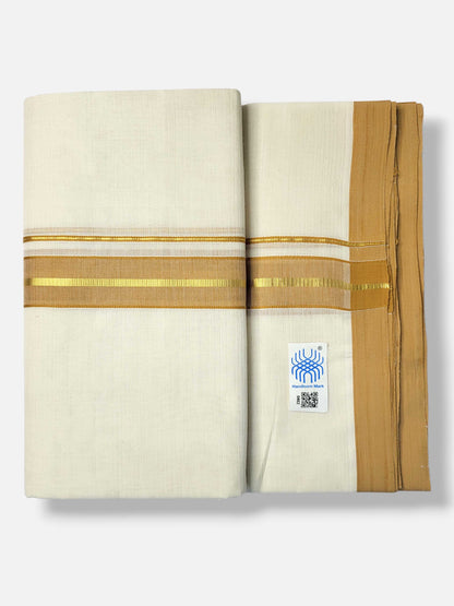 Kerala Balaramapuram Pure Cotton Handloom Mundu/Dhoti