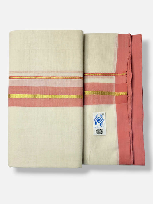 Kerala Balaramapuram Pure Cotton Handloom Mundu/Dhoti