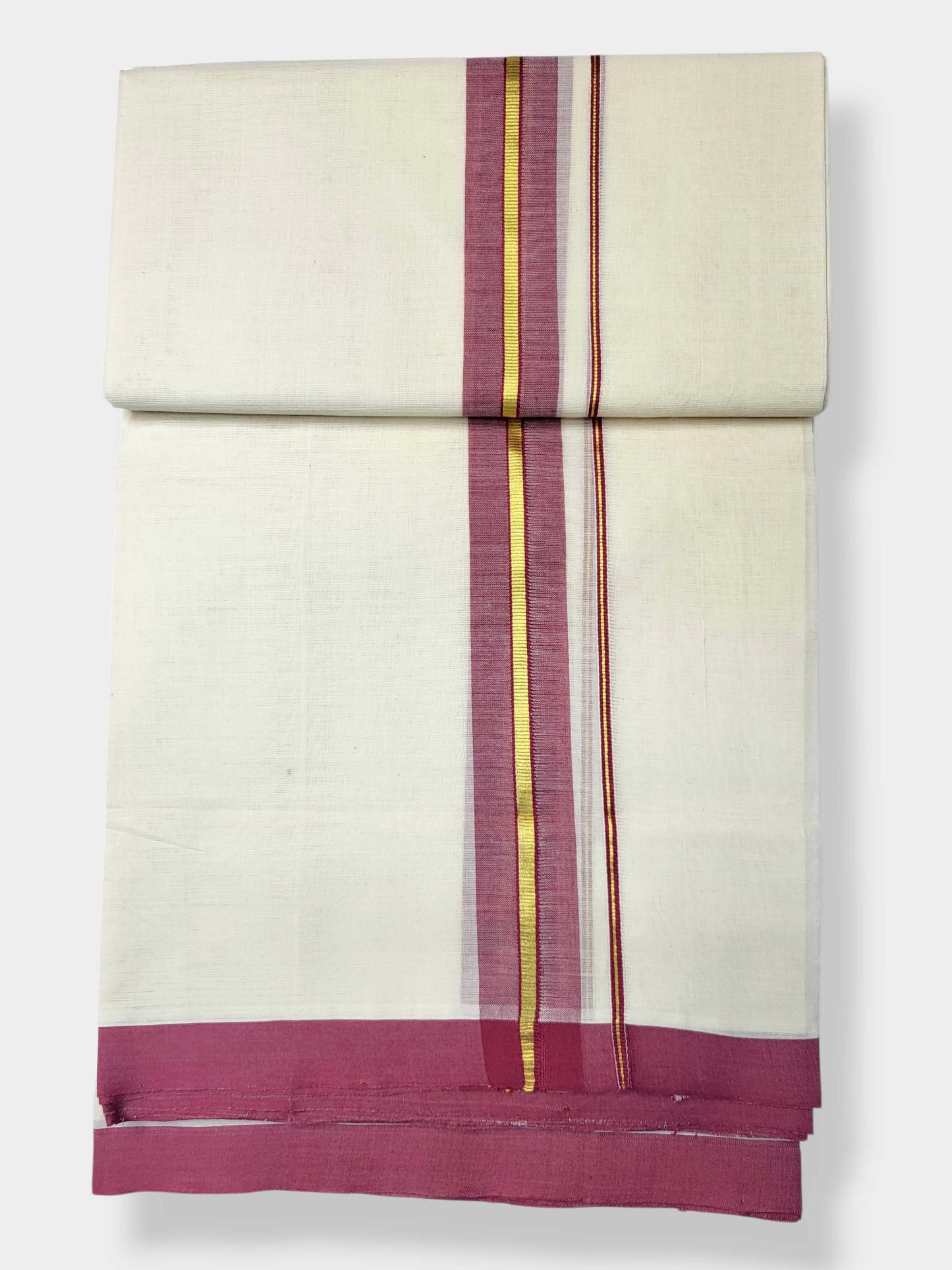 Kerala Balaramapuram Pure Cotton Handloom Mundu/Dhoti