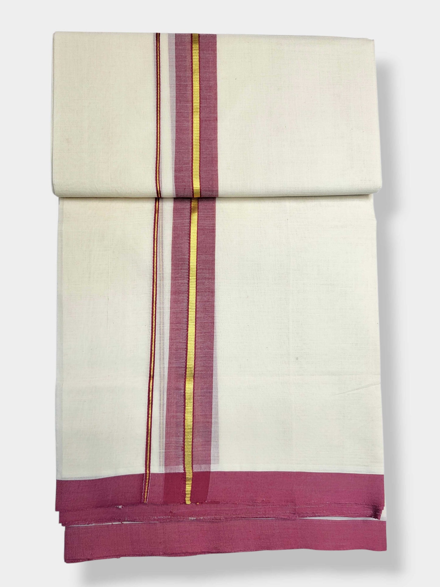 Kerala Balaramapuram Pure Cotton Handloom Mundu/Dhoti