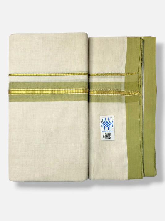 Kerala Balaramapuram Pure Cotton Handloom Mundu/Dhoti