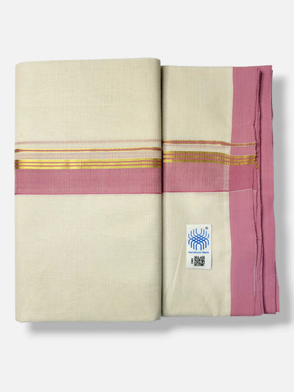 Kerala Balaramapuram Pure Cotton Handloom Mundu/Dhoti