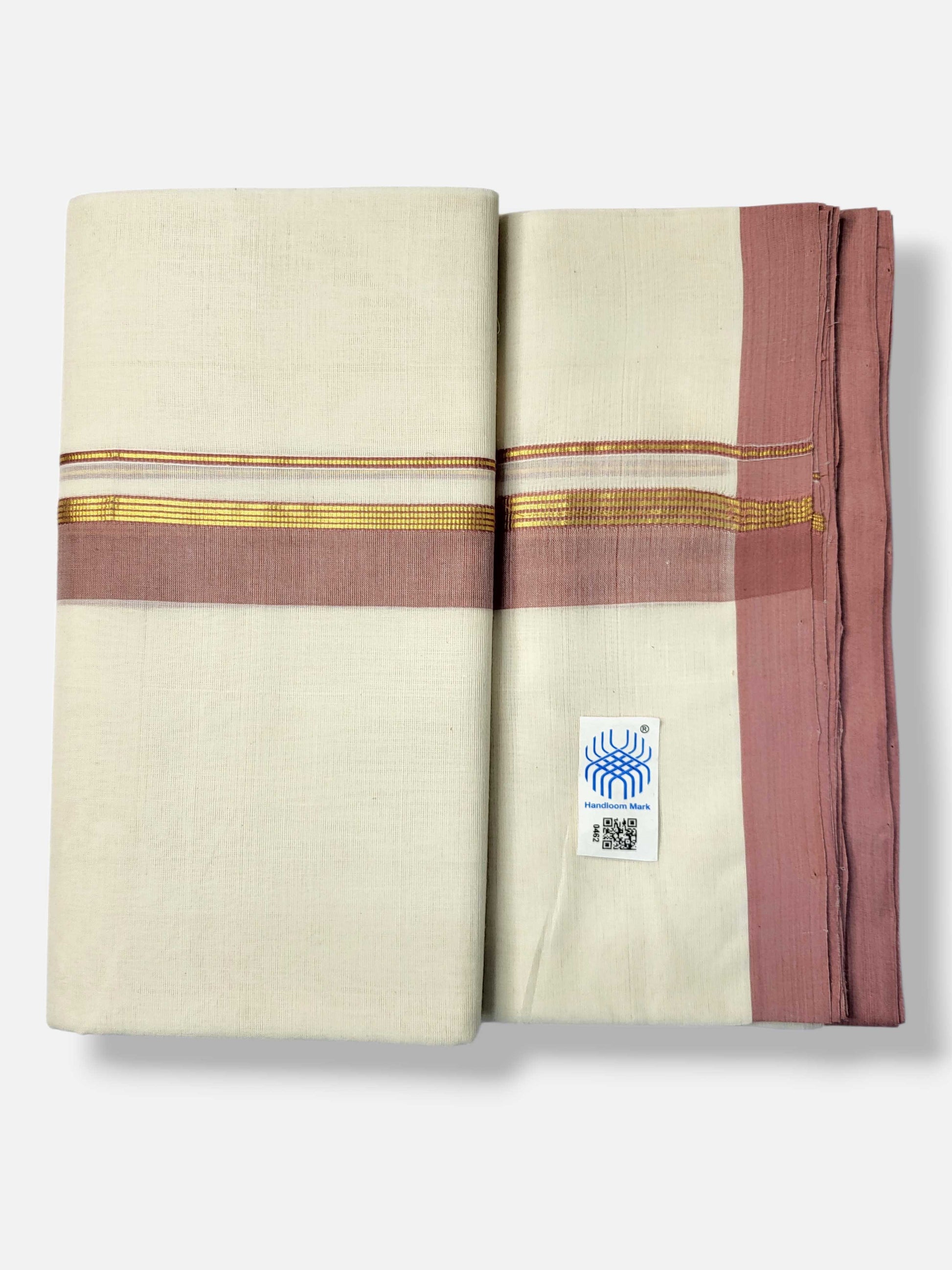 Kerala Balaramapuram Pure Cotton Handloom Mundu/Dhoti