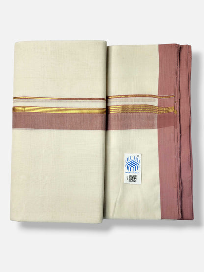 Kerala Balaramapuram Pure Cotton Handloom Mundu/Dhoti