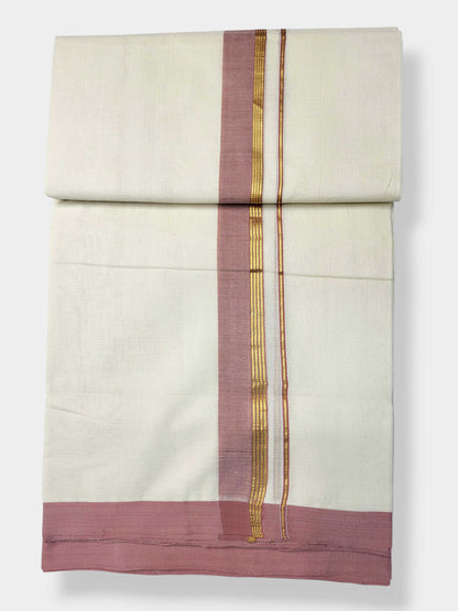 Kerala Balaramapuram Pure Cotton Handloom Mundu/Dhoti