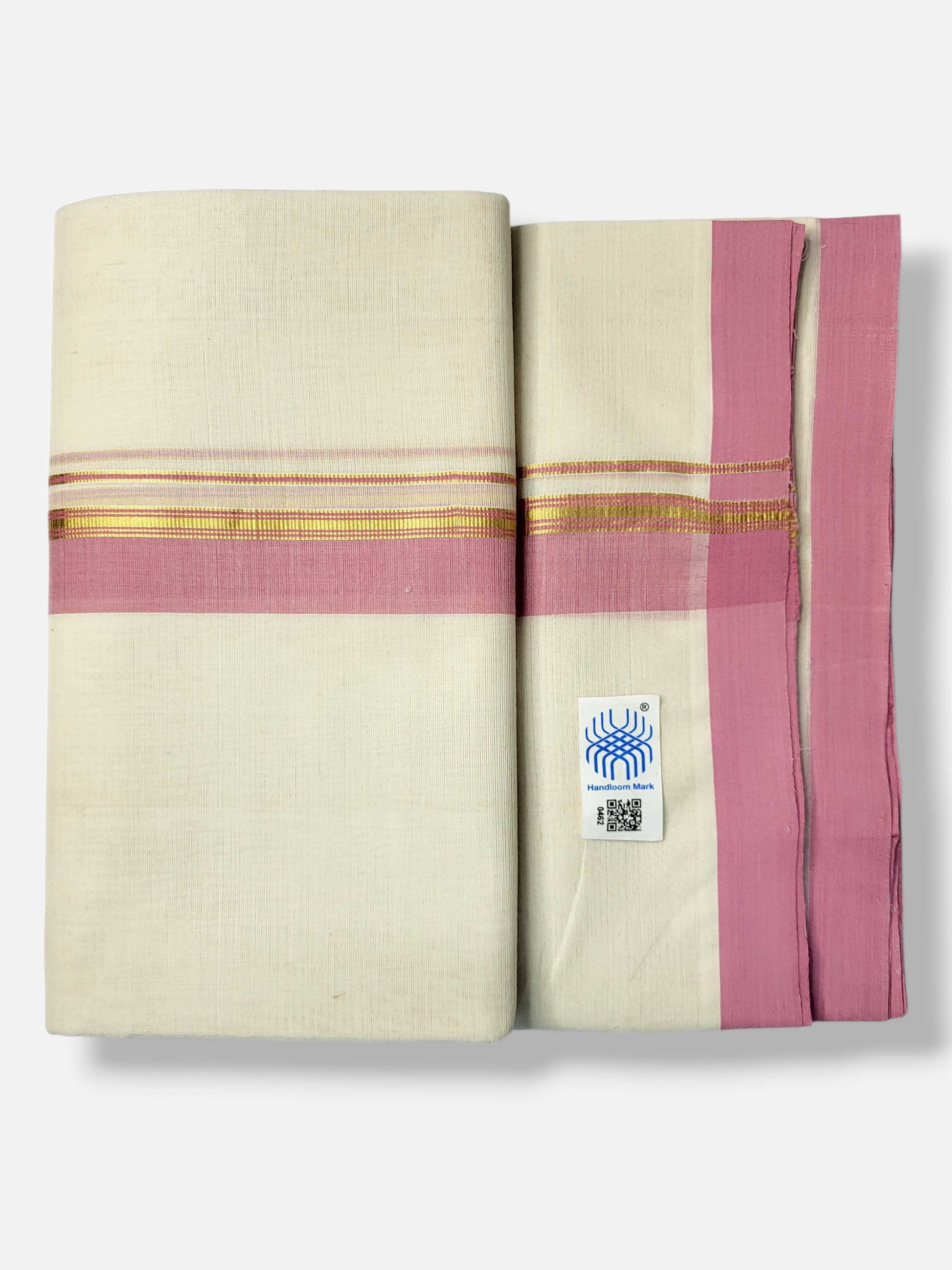 Kerala Balaramapuram Pure Cotton Handloom Mundu/Dhoti