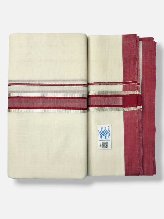 Kerala Balaramapuram Pure Cotton Handloom Mundu/Dhoti