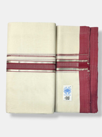 Kerala Balaramapuram Pure Cotton Handloom Mundu/Dhoti