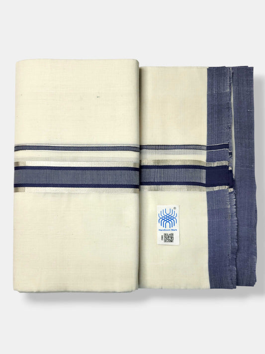 Kerala Balaramapuram Pure Cotton Handloom Mundu/Dhoti