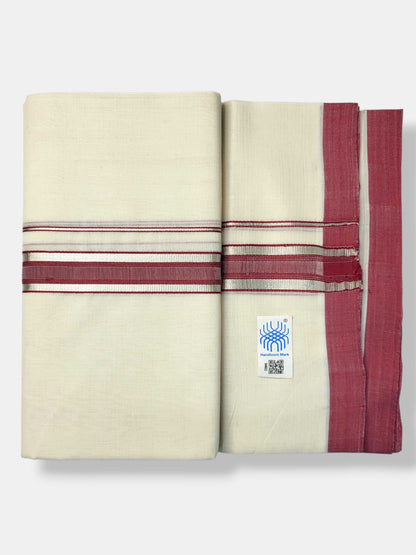Kerala Balaramapuram Pure Cotton Handloom Mundu/Dhoti