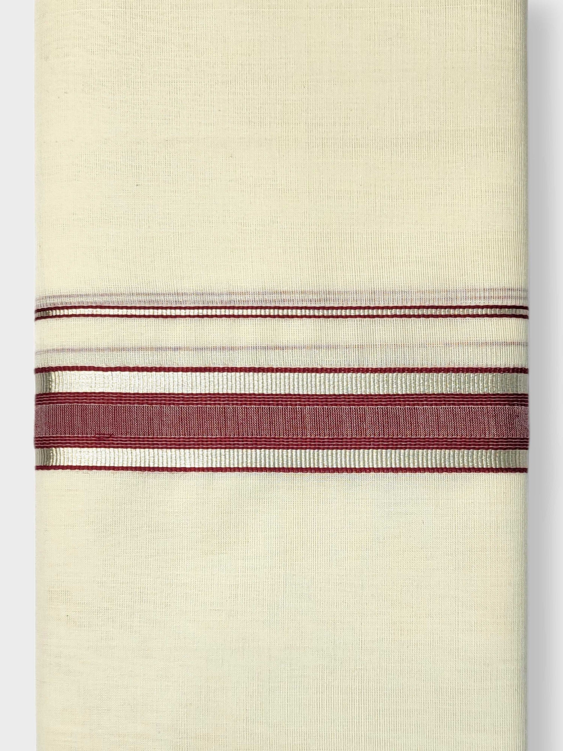 Kerala Balaramapuram Pure Cotton Handloom Mundu/Dhoti